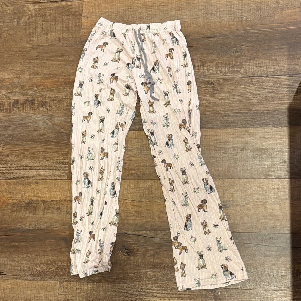 PJ Salvage Pink Pajama Pants with Dog Print